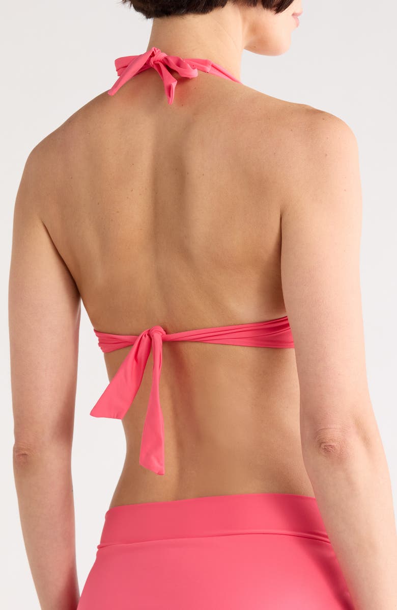Tommy Bahama Underwire Halter Bikini Top, Alternate, color, Coral Coast