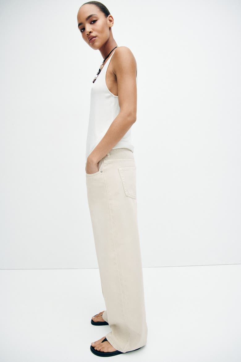 Baggy Regular Waist Jeans, Alternate, color, Dusty cream