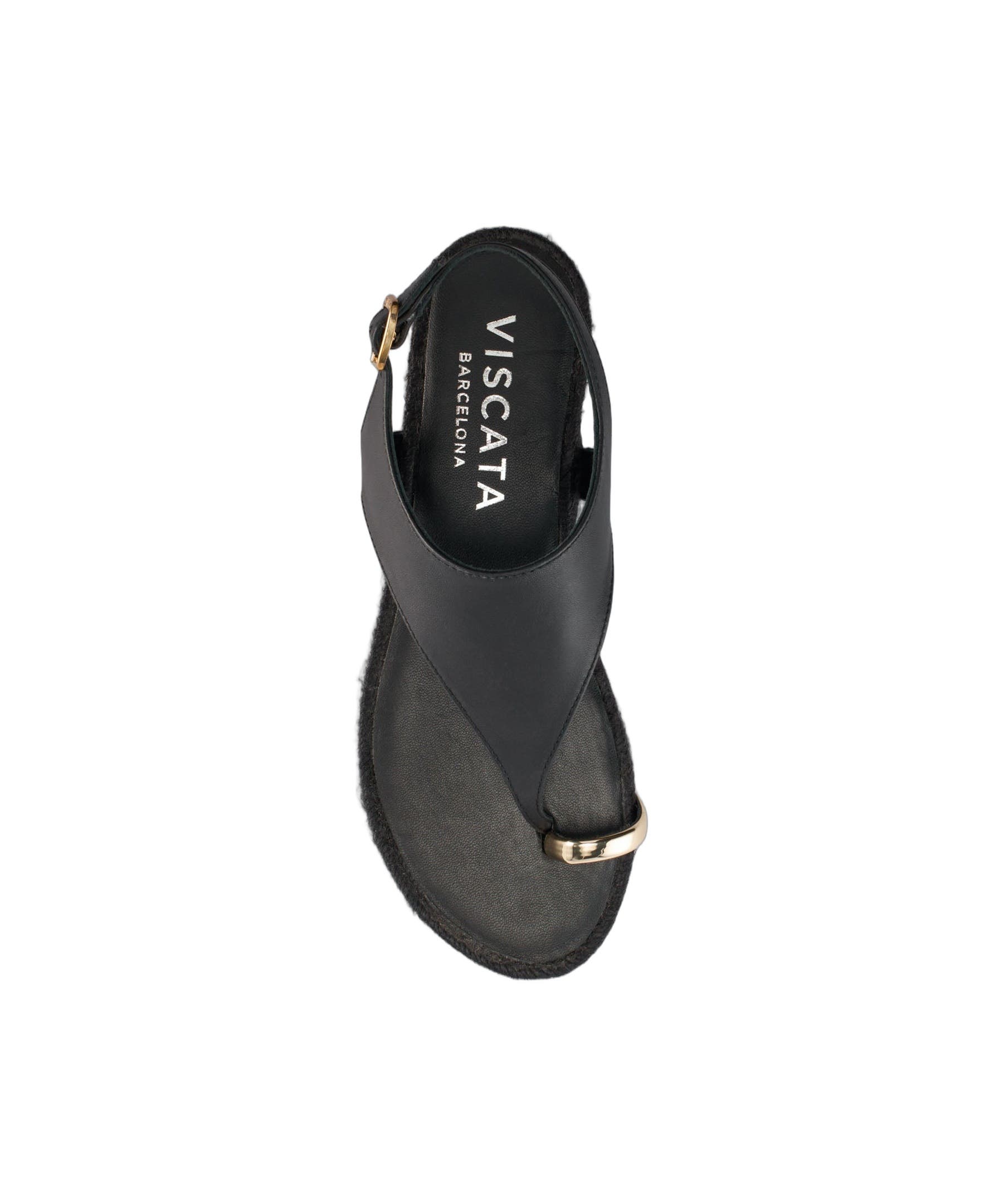 Delmar Leather Sandal Flats, Alternate, color, Black