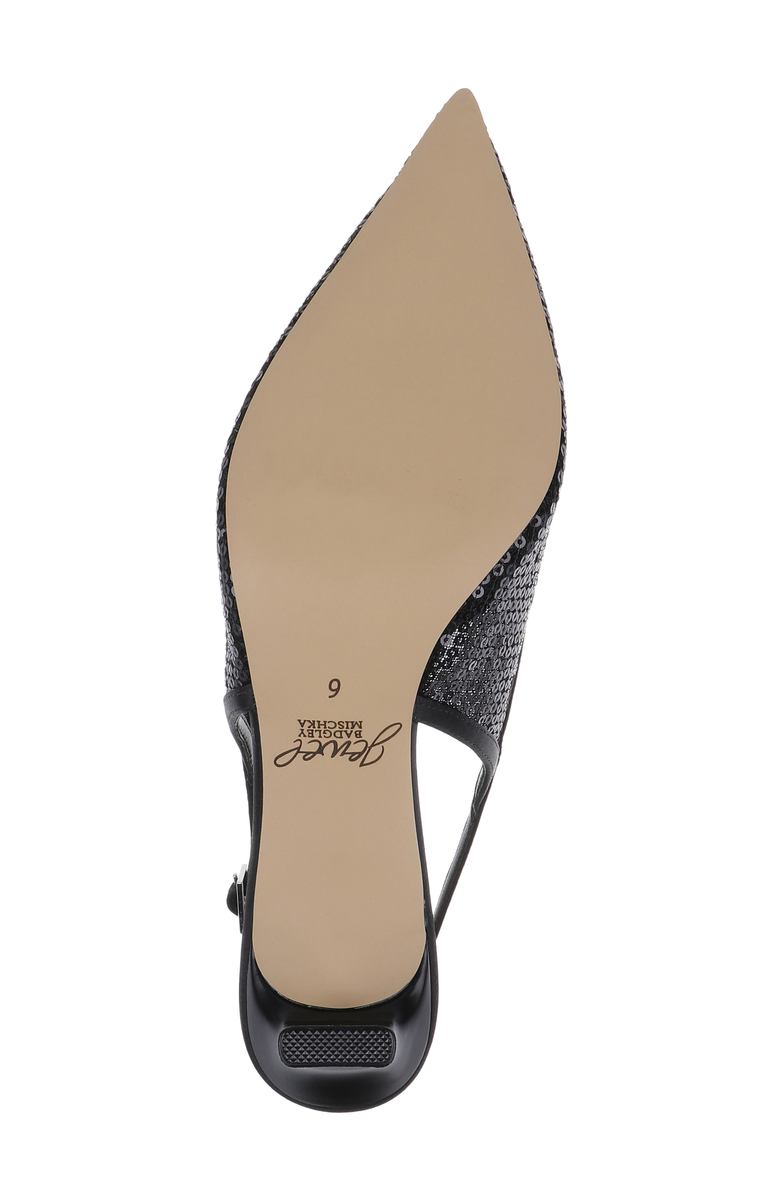 Jewel Badgley Mischka Zabelle Slingback Pump, Alternate, color, Black Satin
