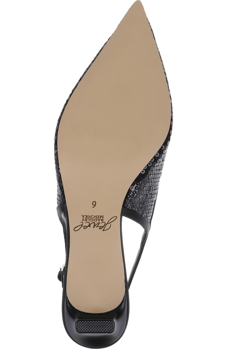 Jewel Badgley Mischka Zabelle Slingback Pump, Alternate, color, Black Satin