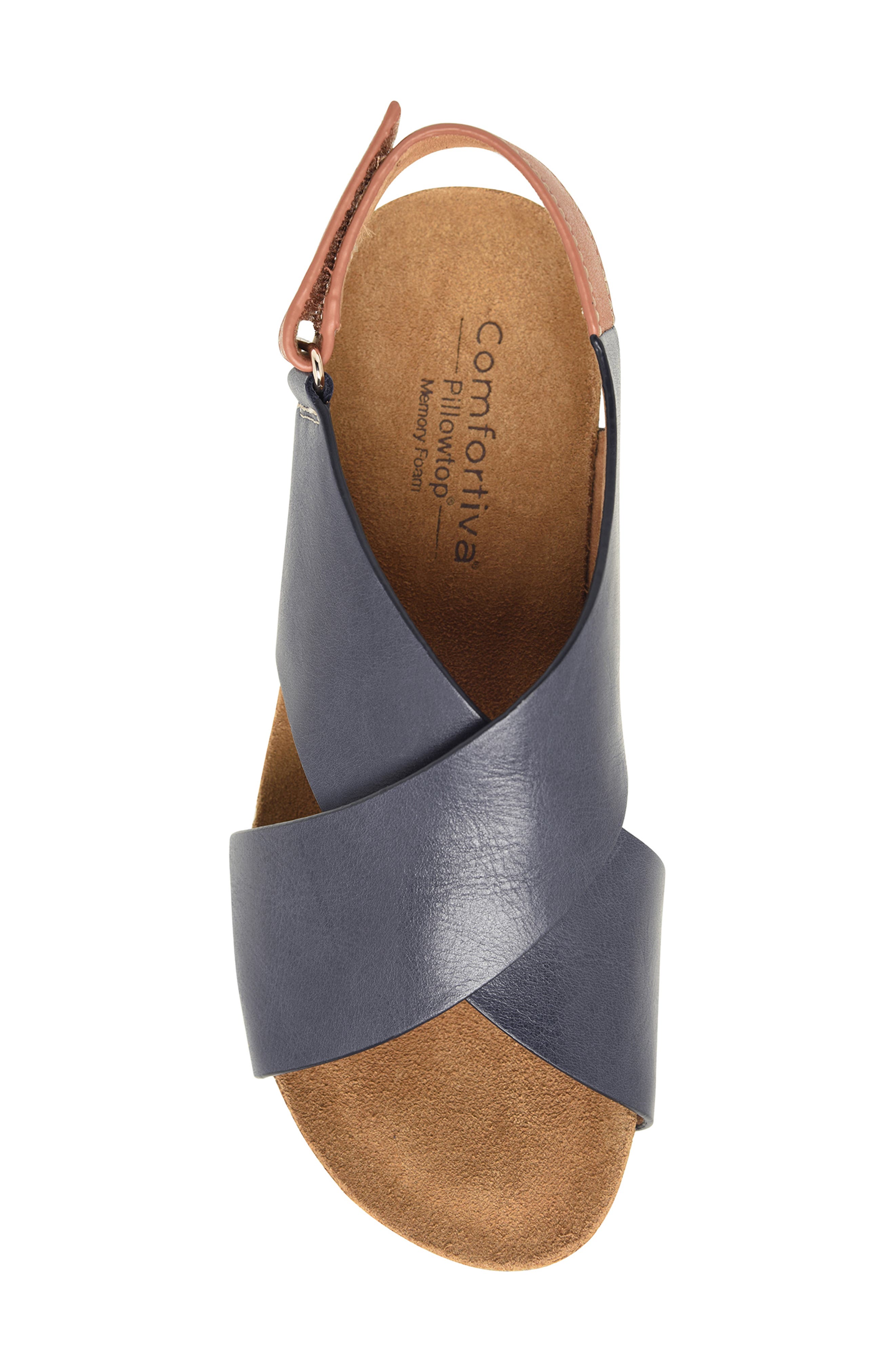 Comfortiva Eva Slingback Sandal, Alternate, color, Sky Navy