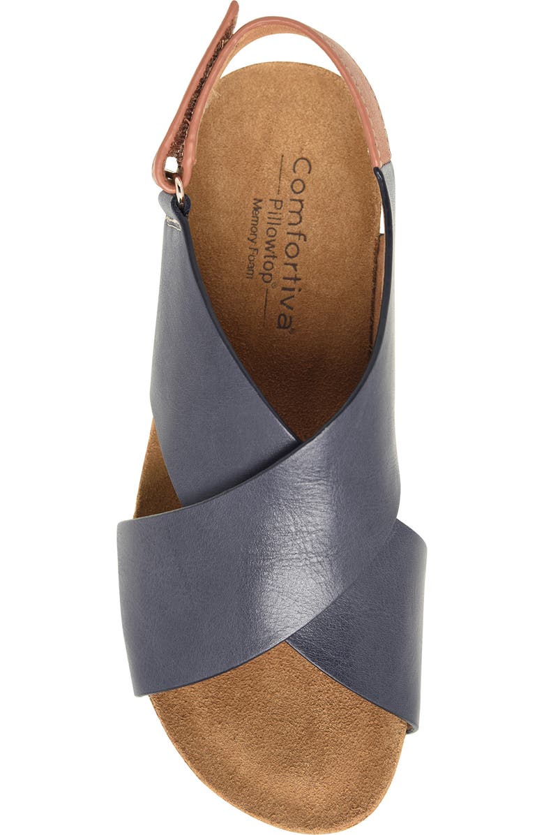 Comfortiva Eva Slingback Sandal, Alternate, color, Sky Navy