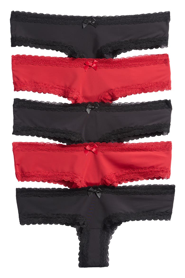 London Assorted 5-Pack Brazilian Briefs, Main, color, CHILI PEPPER