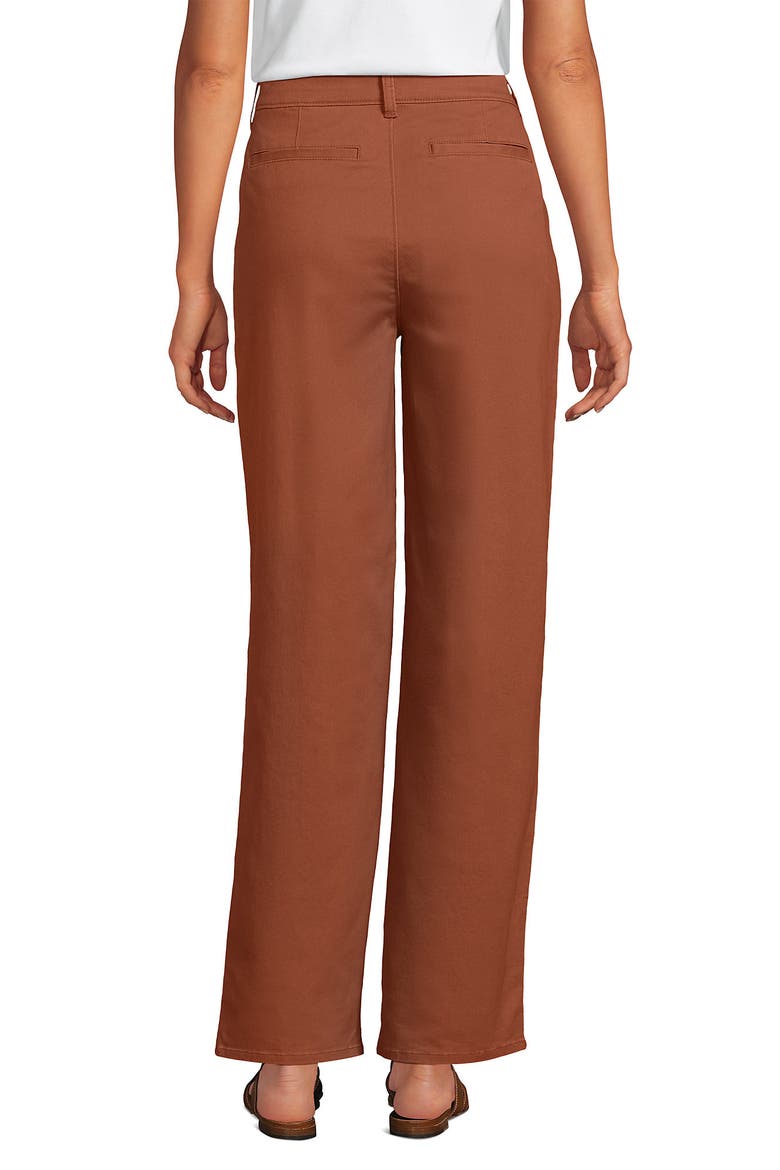 Chino High Rise Rail Straight Leg Pants, Alternate, color, Rich Ginger Brown
