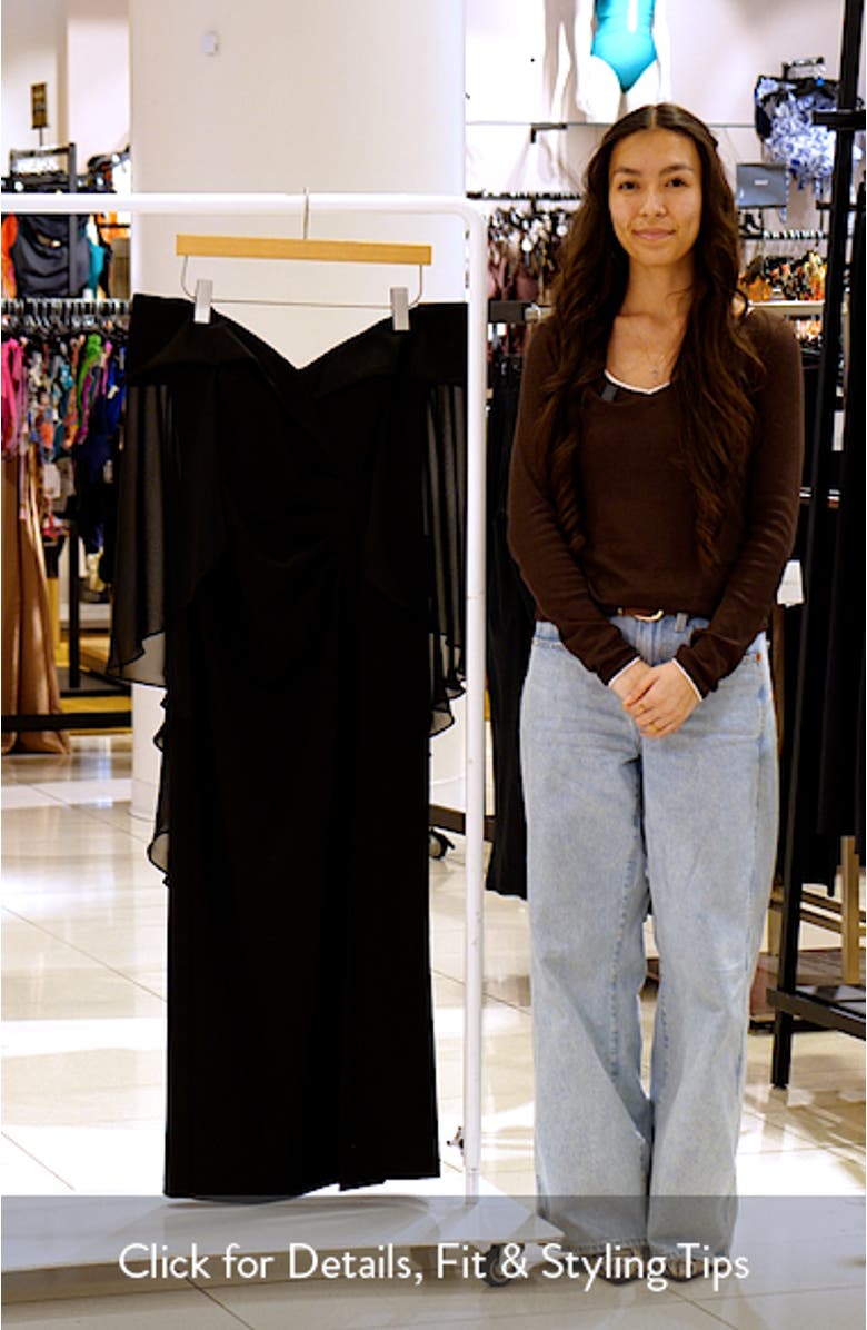 Off the Shoulder Capelet Cocktail Dress, sales video thumbnail