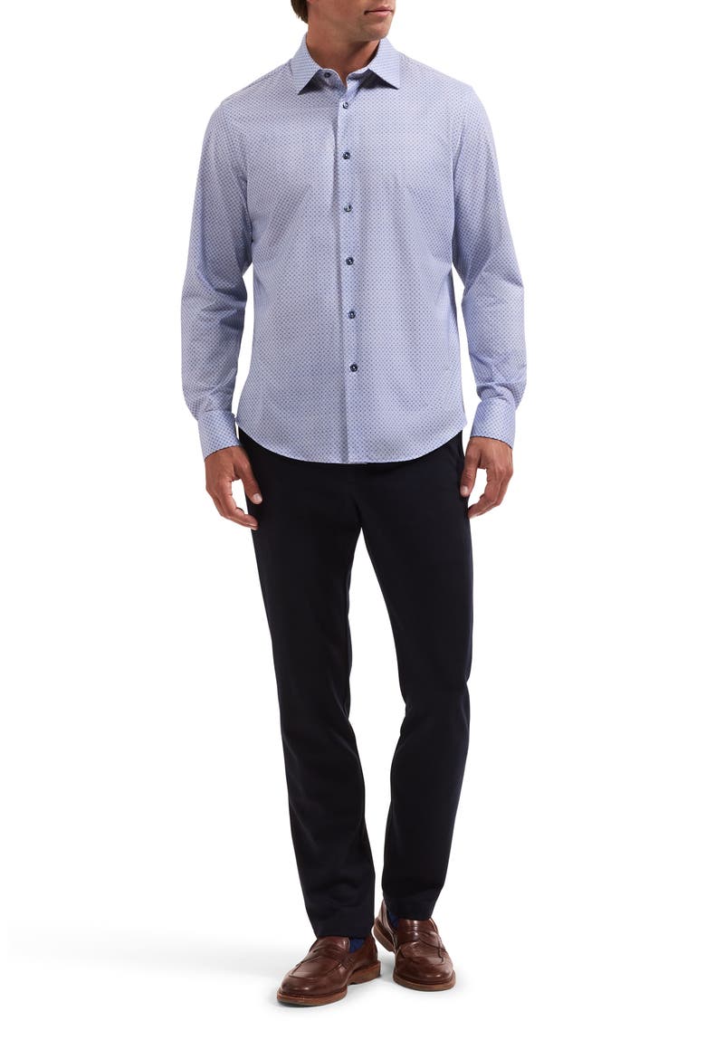 James OoohCotton® Geo Print Button-Up Shirt, Alternate, color, ORCHID