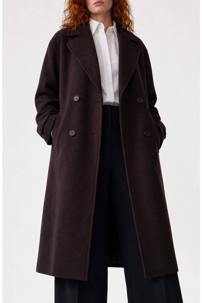 Ariane Double Breasted Coat, Alternate, color, FIG
