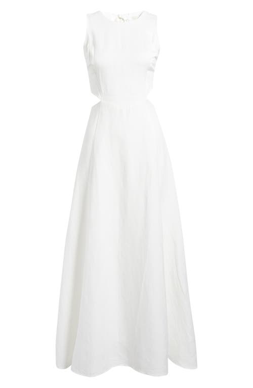 Boamar Bessie Linen Blend Cover-up Maxi Dress In Marfil
