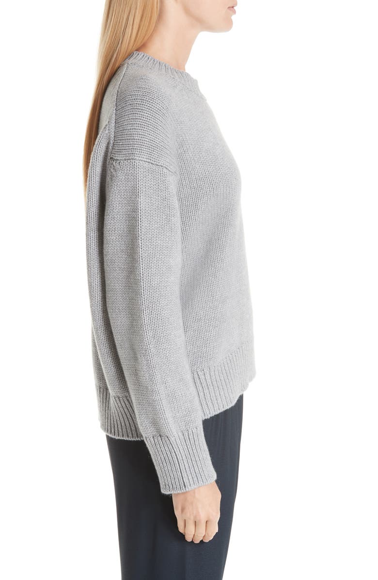 Mansur Gavriel Rib Trim Cashmere Sweater, Alternate, color, 