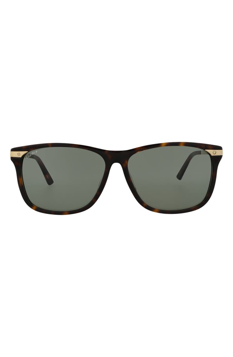 Cartier 59mm Square Sunglasses, Main, color,