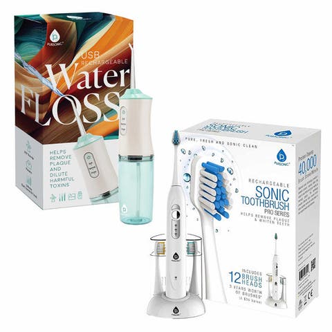 Rechargeable Toothbrush & Water Flosser Duo