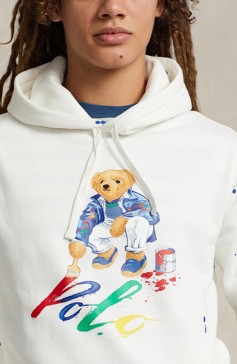 Polo Ralph Lauren Painter Bear Pullover Hoodie, Alternate, color,