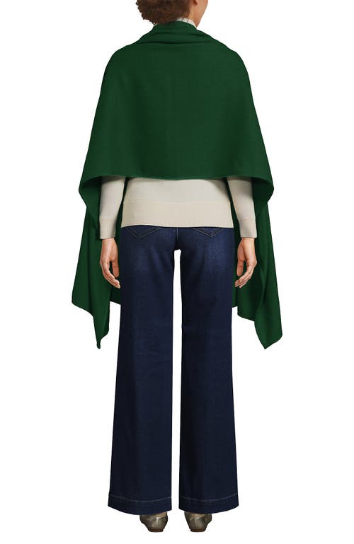 Lands' End Cashtouch Shawl Wrap In Green