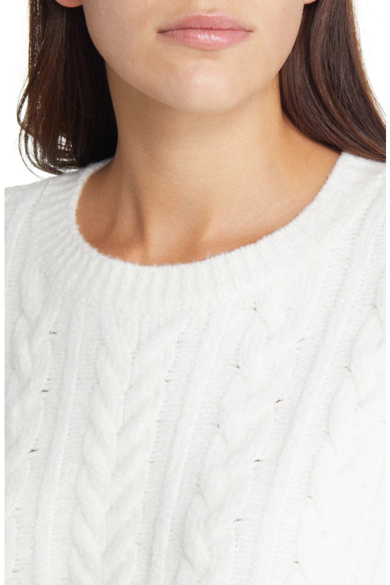 Cable Stitch Sweater, Alternate, color, IVORY
