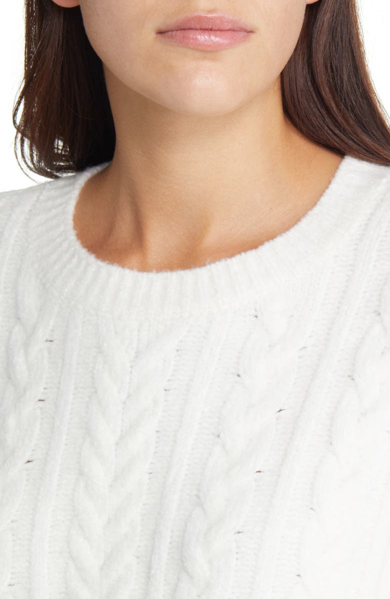 Treasure & Bond Cable Stitch Sweater, Alternate, color, Ivory