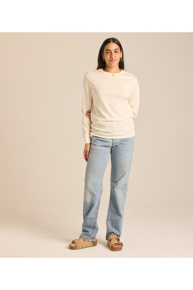 Women's Relaxed Long Sleeve Tee, Alternate, color, Stone