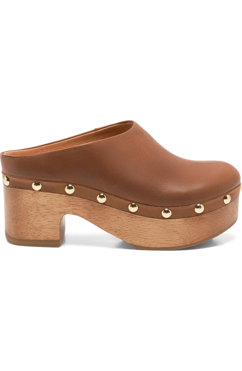 Free People Calli Platform Clog, Alternate, color, Cabernet Leather