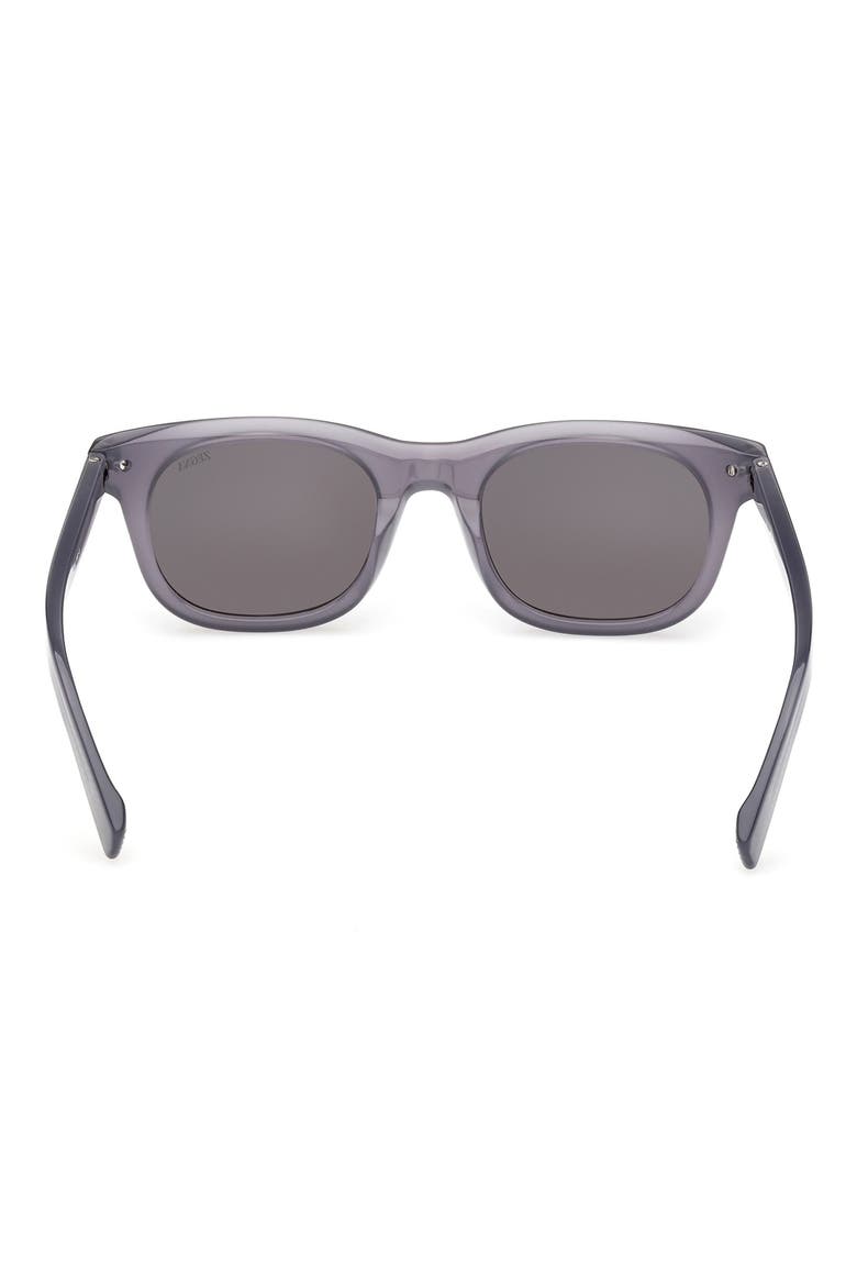 54mm Geometric Sunglasses, Alternate, color, GREY/ MATTE GREY METAL/ SMOKE