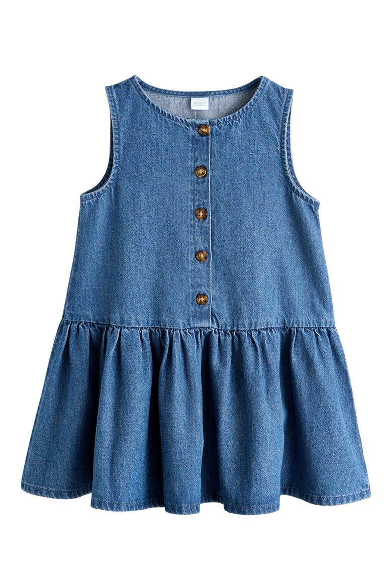 Kids' Sleeveless Denim Dress, Main, color, BLUE