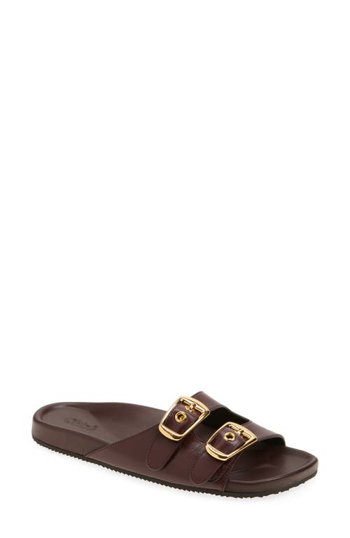 Shop Chloé Polly Double Strap Slide Sandal In Stormy Red