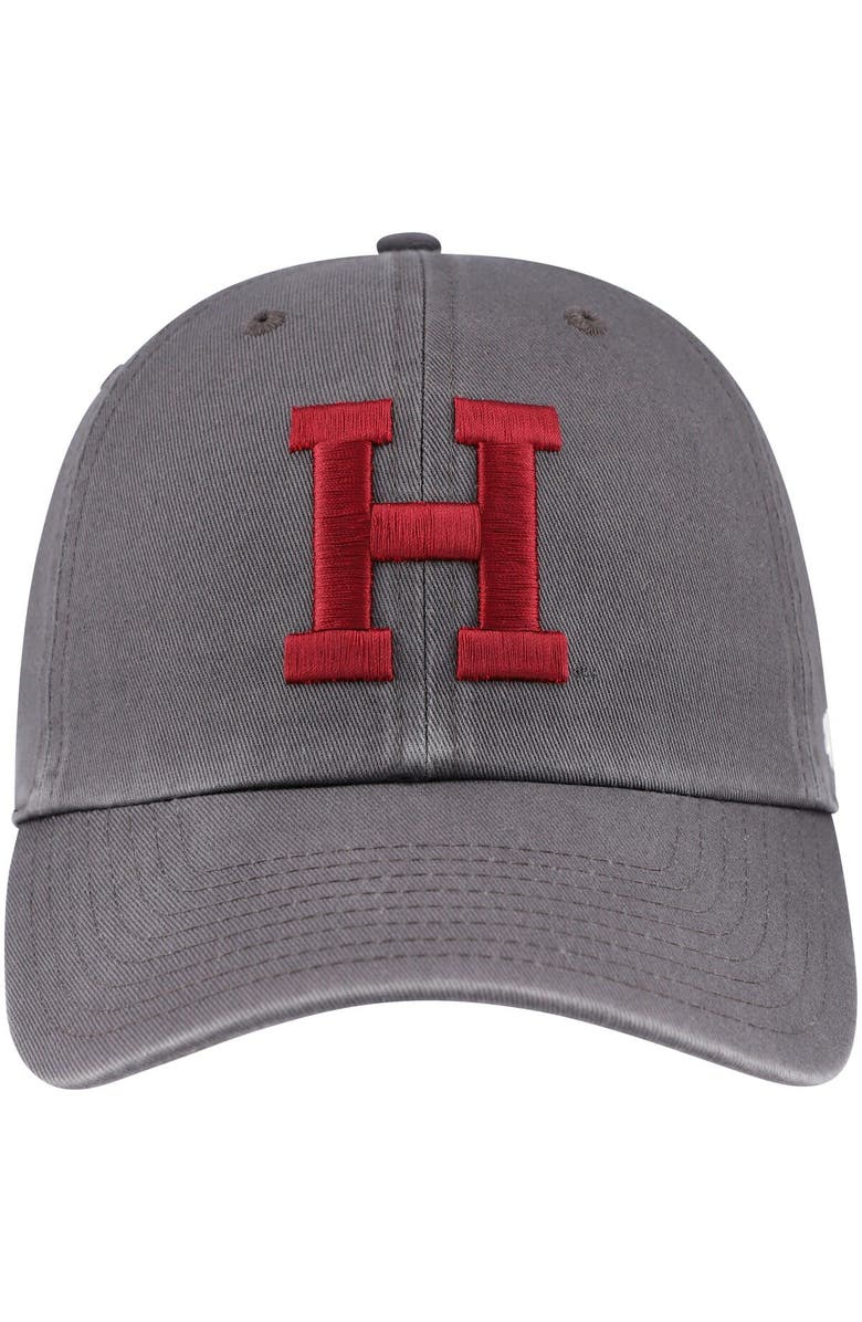 '47 Men's '47 Charcoal Harvard Crimson Clean Up Adjustable Hat, Alternate, color, 
