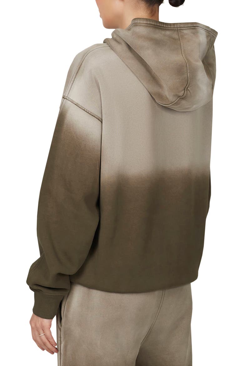 Gradient Spray Relaxed  Hoodie, Alternate, color, Brown