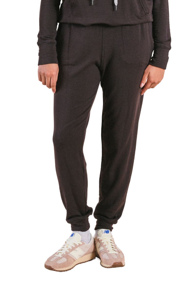 POPLINEN Agnes Modal Jogger Pant, Main, color, Dark Chocolate