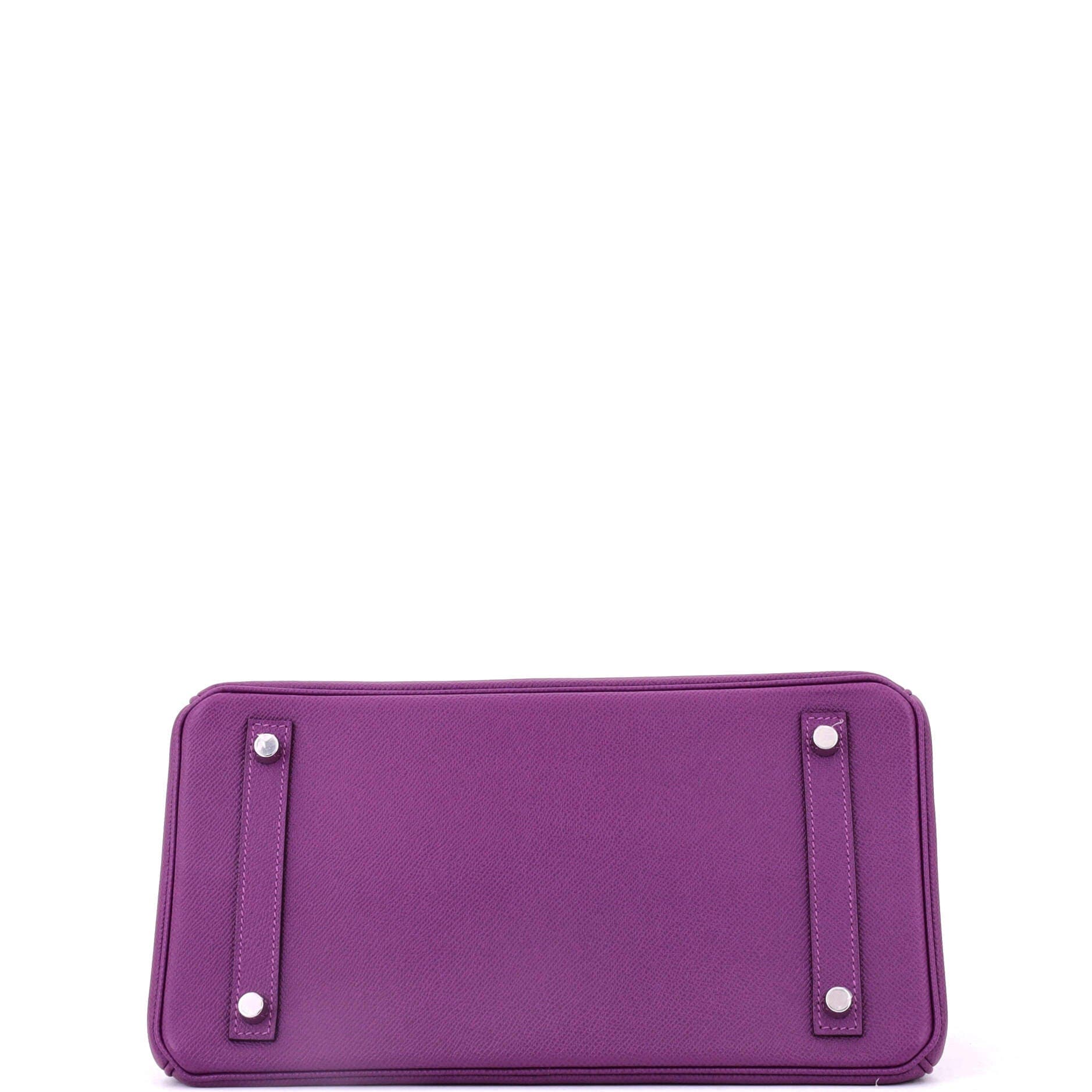 Pre-Owned Hermes Birkin Handbag Purple Epsom with Palladium Hardware 30, Alternate, color, Anemone