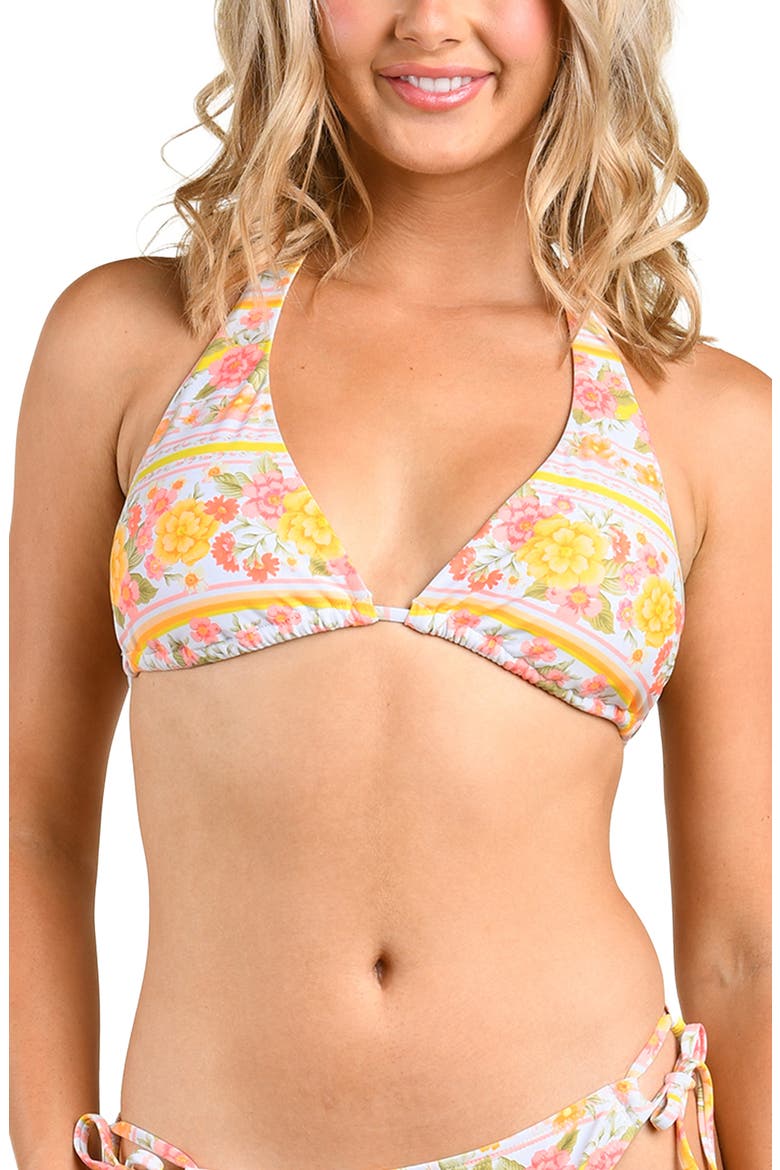 Good Day Convertible Bikini Top, Main, color, WHITE MULTI