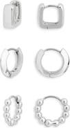 NORDSTROM RACK Set of 3 Demi Fine Hoop Earrings