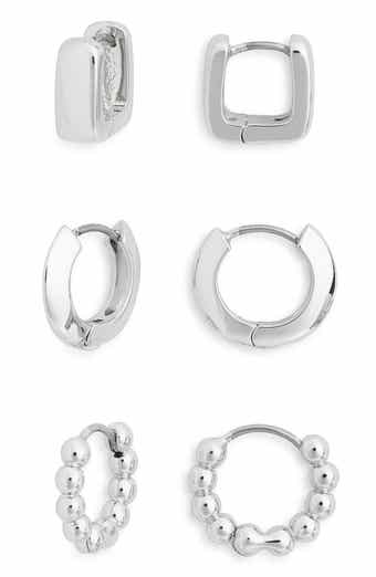NORDSTROM RACK Set of 3 Demi Fine Hoop Earrings