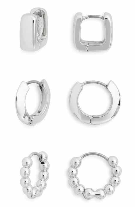 NORDSTROM RACK Set of 3 Demi Fine Hoop Earrings