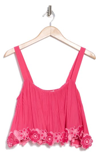 RAMY BROOK RAMY BROOK ELIZABETH FLORAL LACE APPLIQUÉ TOP