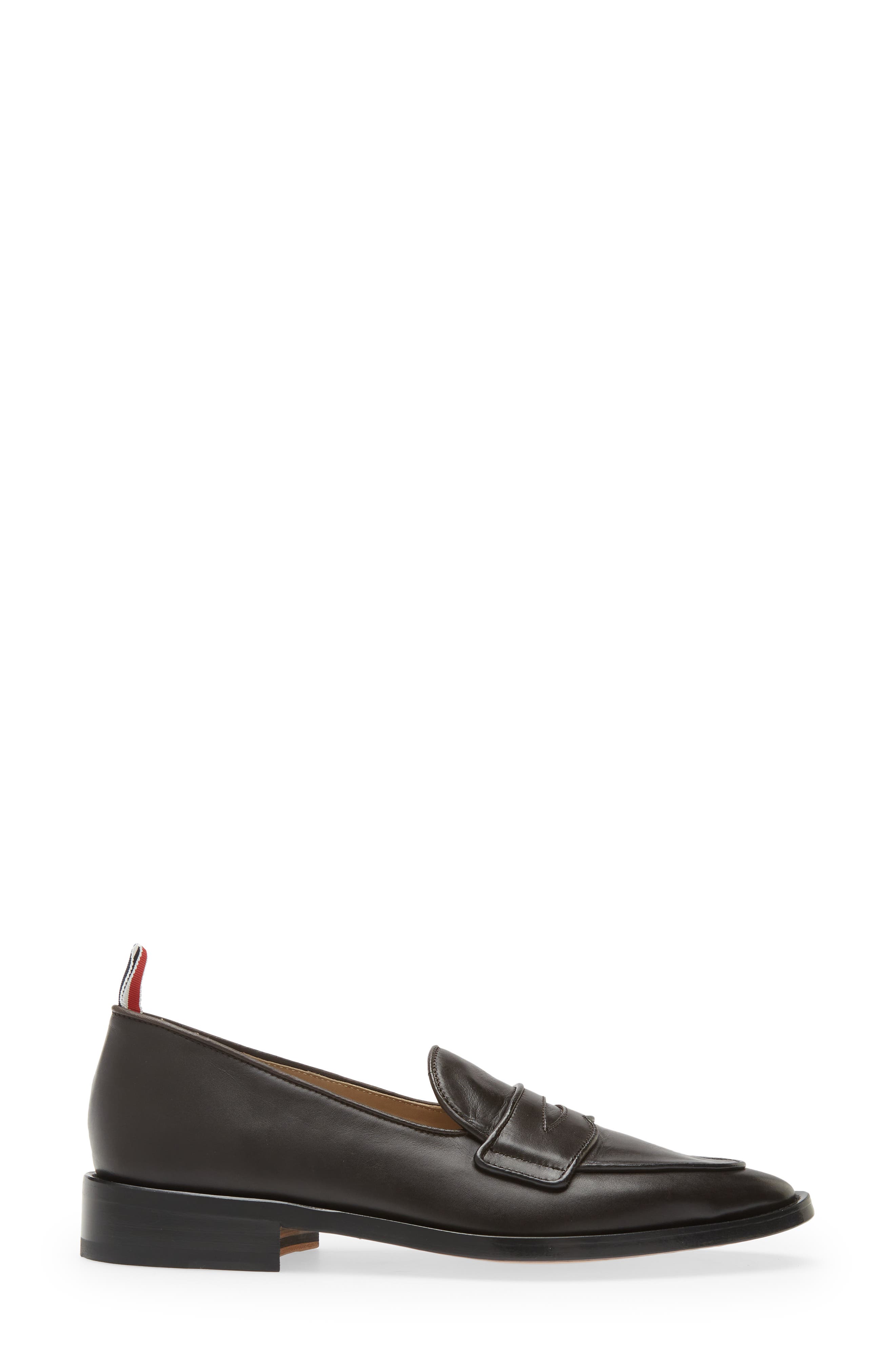 Thom Browne Varsity Penny Loafer, Alternate, color, Dark Brown