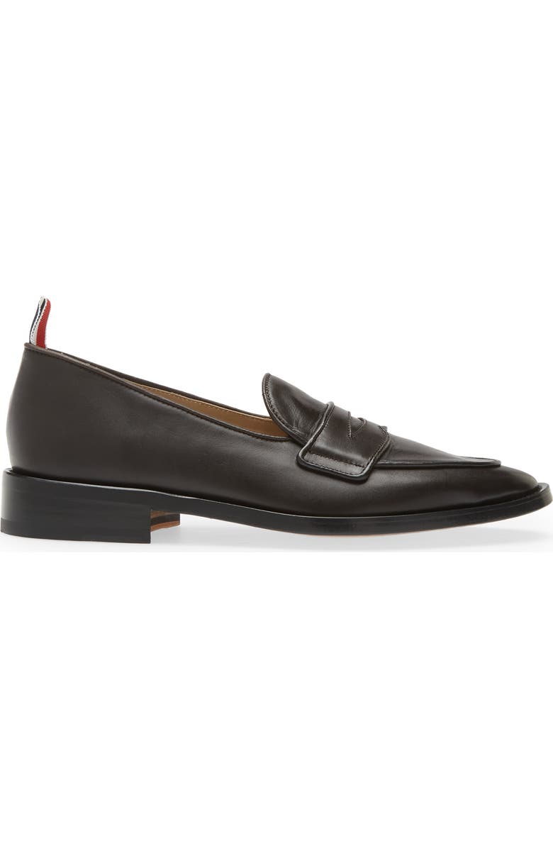Thom Browne Varsity Penny Loafer, Alternate, color, Dark Brown