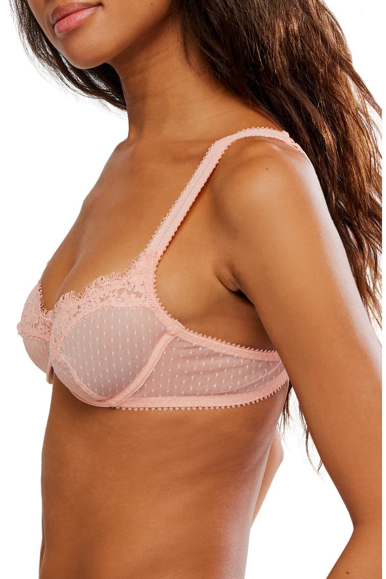 Fiona Underwire Lace Demi Bra, Alternate, color, FLAMINGO FLAMENCO