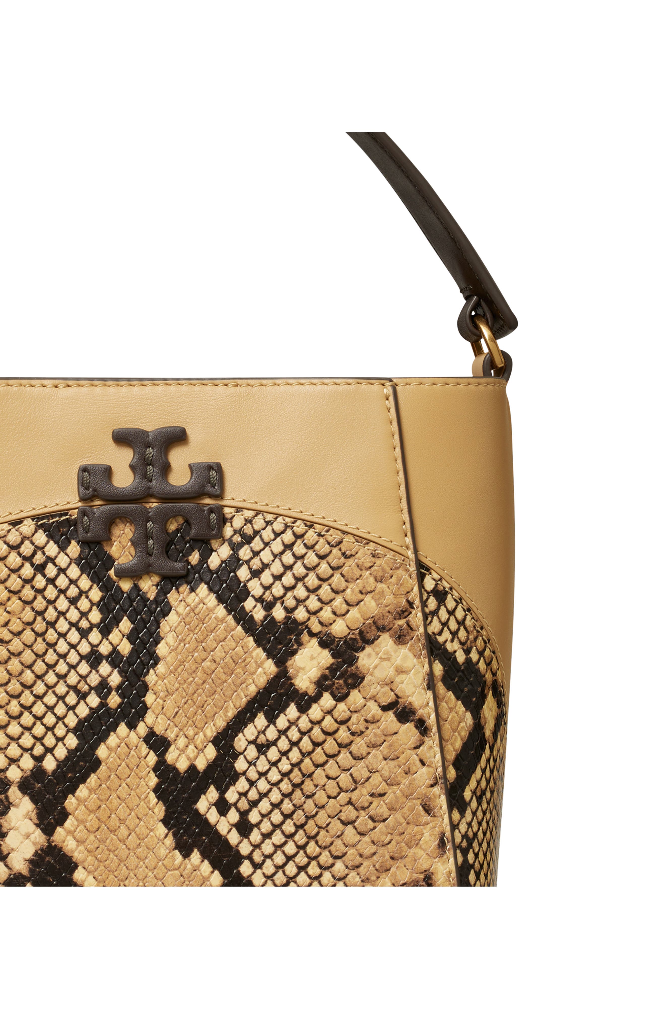 Tory Burch Small McGraw Snake Embossed Leather Crossbody Bag, Alternate, color, 