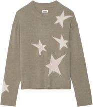Zadig & Voltaire Markuz Intarsia Star Cashmere Crewneck Sweater