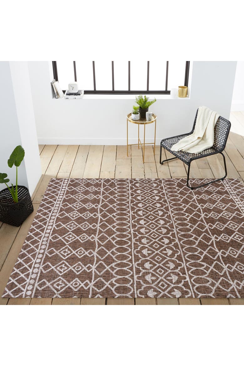 Kafel  Bohemian Indoor/Outdoor Area Rug, Alternate, color, Brown/Beige