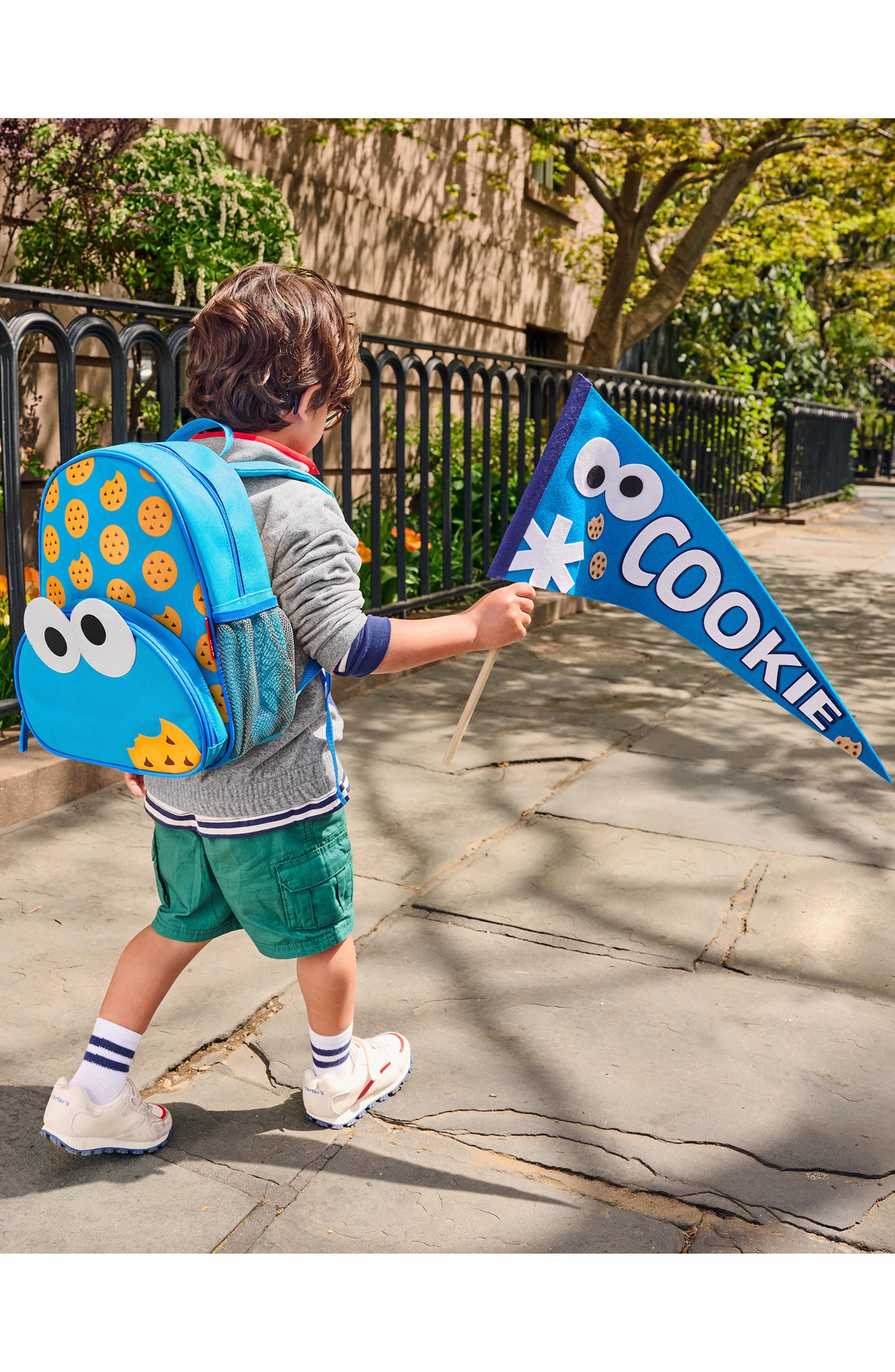 Skip Hop x Sesame Street Cookie Monster Backpack, Alternate, color, 