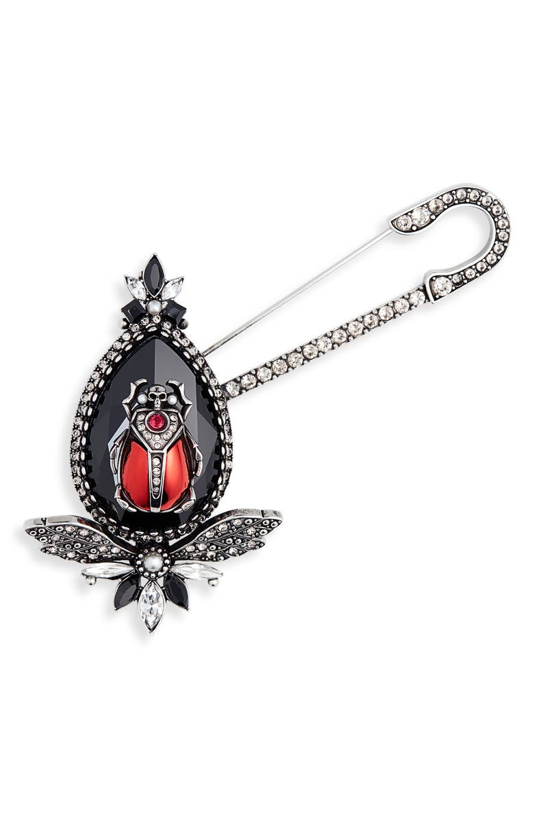 McQueen Alexander McQueen Beetle Brooch, Main, color,