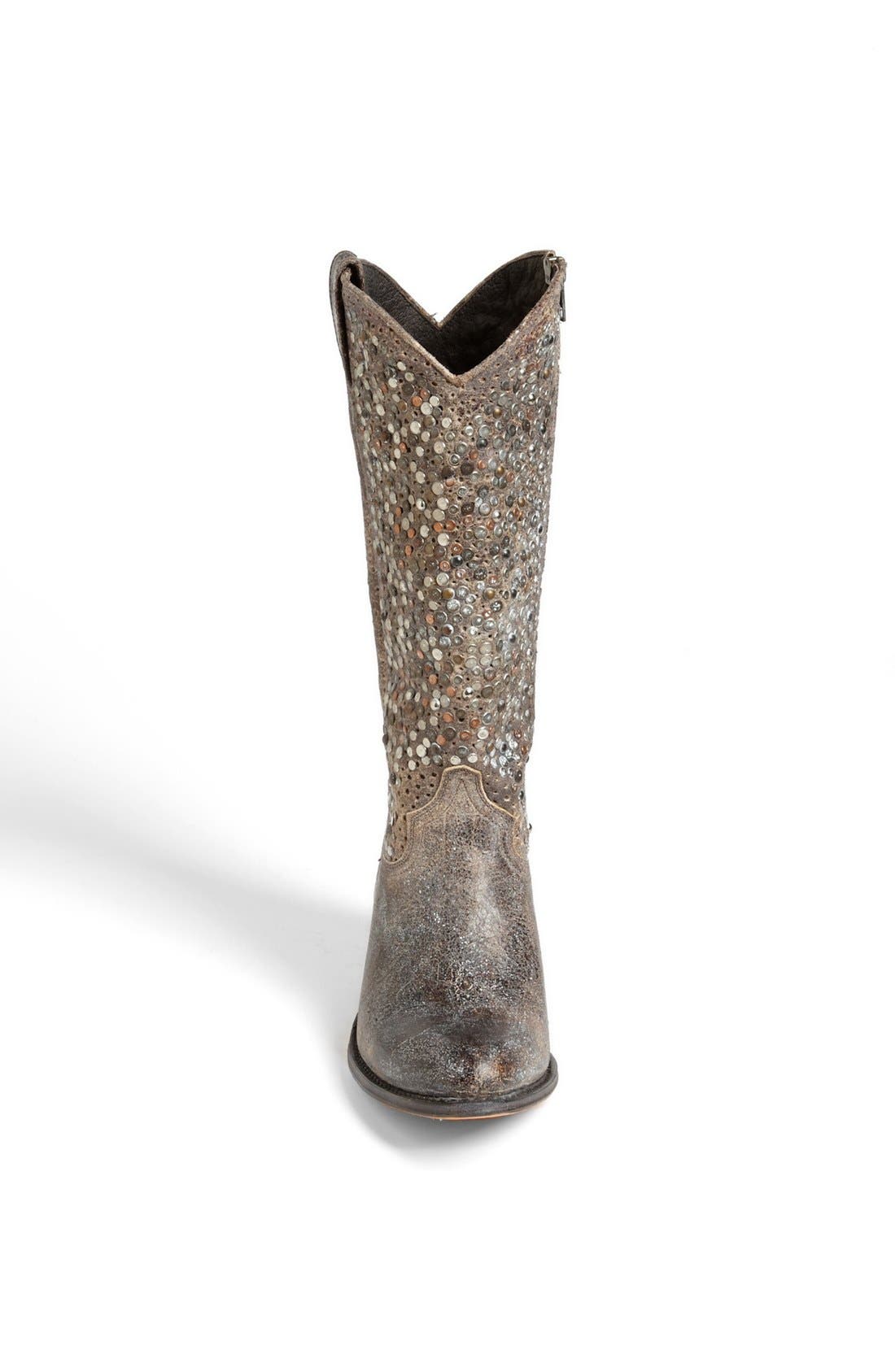 'Deborah' Studded Boot, Alternate, color, GREY