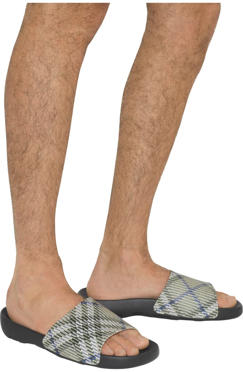 Burberry Dive Embossed Check Pool Slide Sandal, Alternate, color,