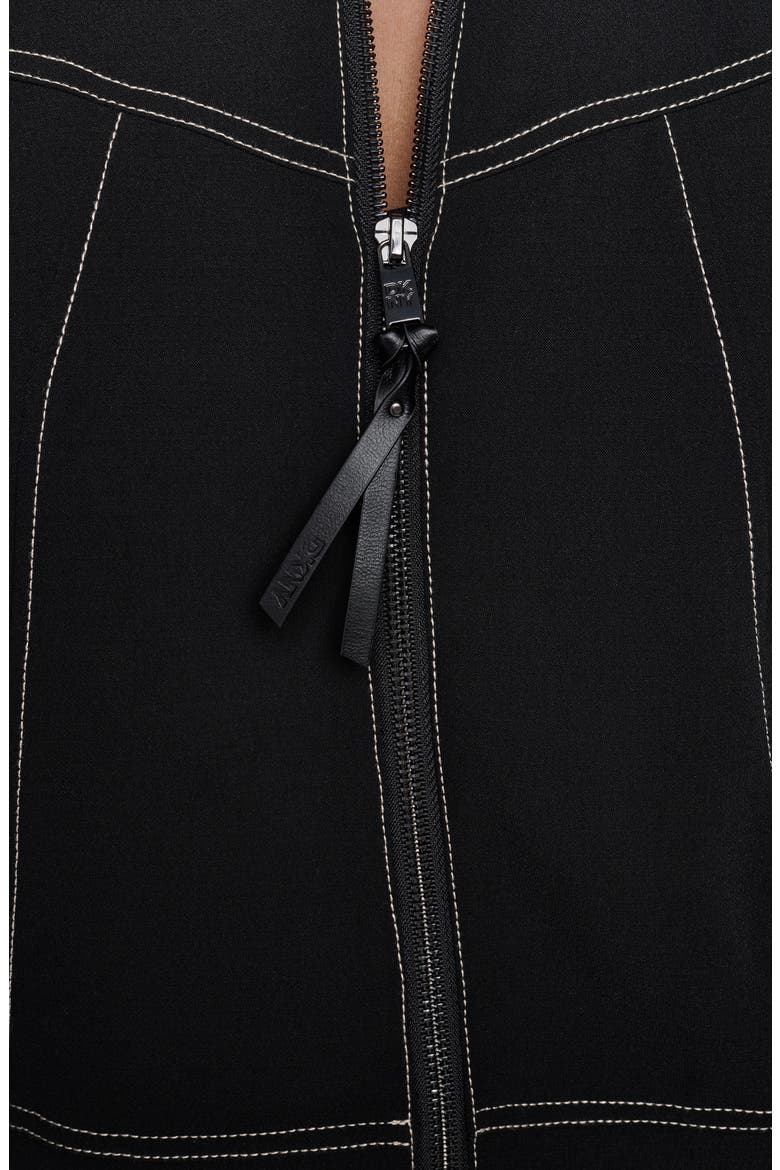 Contrast Stitch Jacket, Alternate, color, BLACK