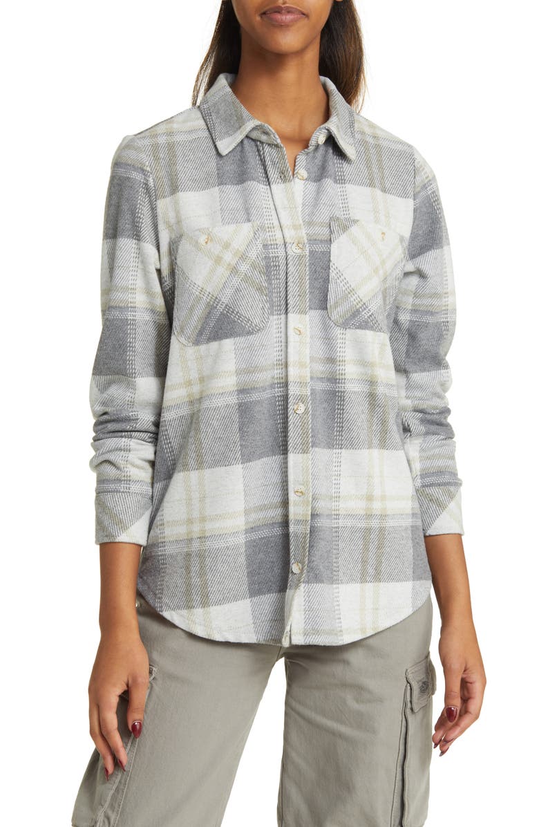 Thread & Supply Plaid Knit Shirt Jacket, Alternate, color,