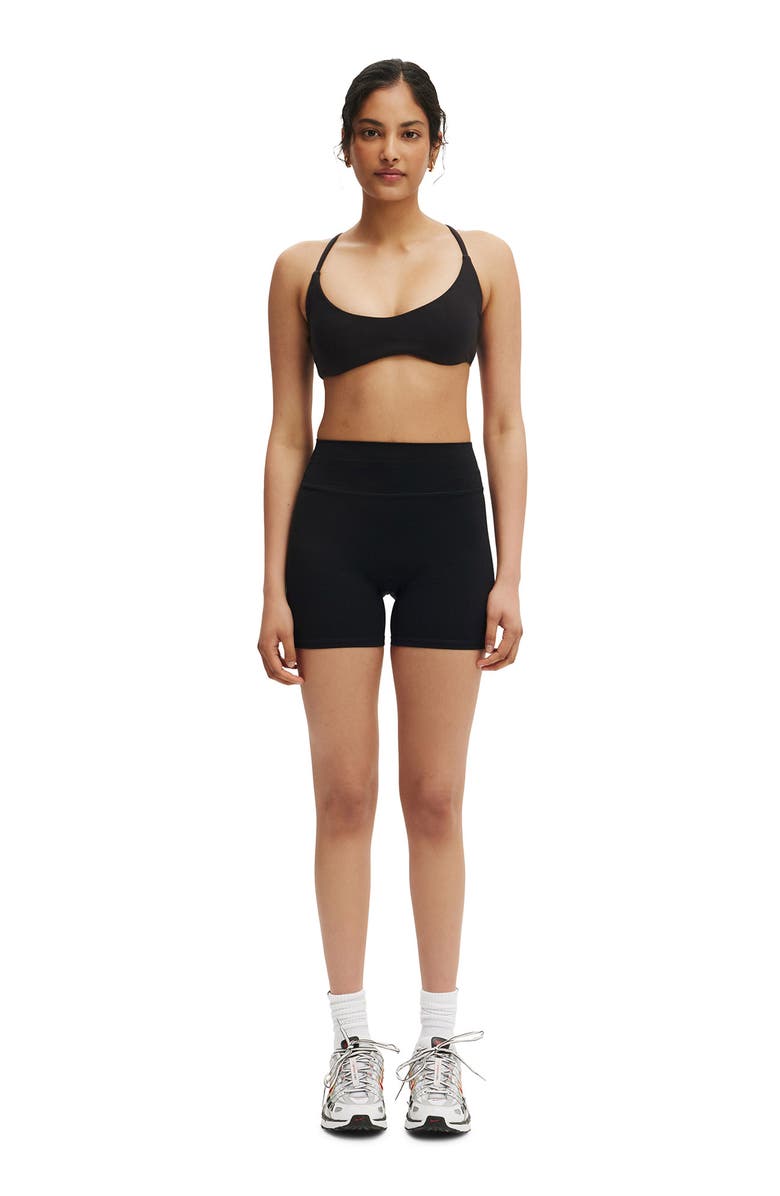 COTTON ON BODY Women's Active Ultra Soft Minimal Strappy Crop, Alternate, color, Black