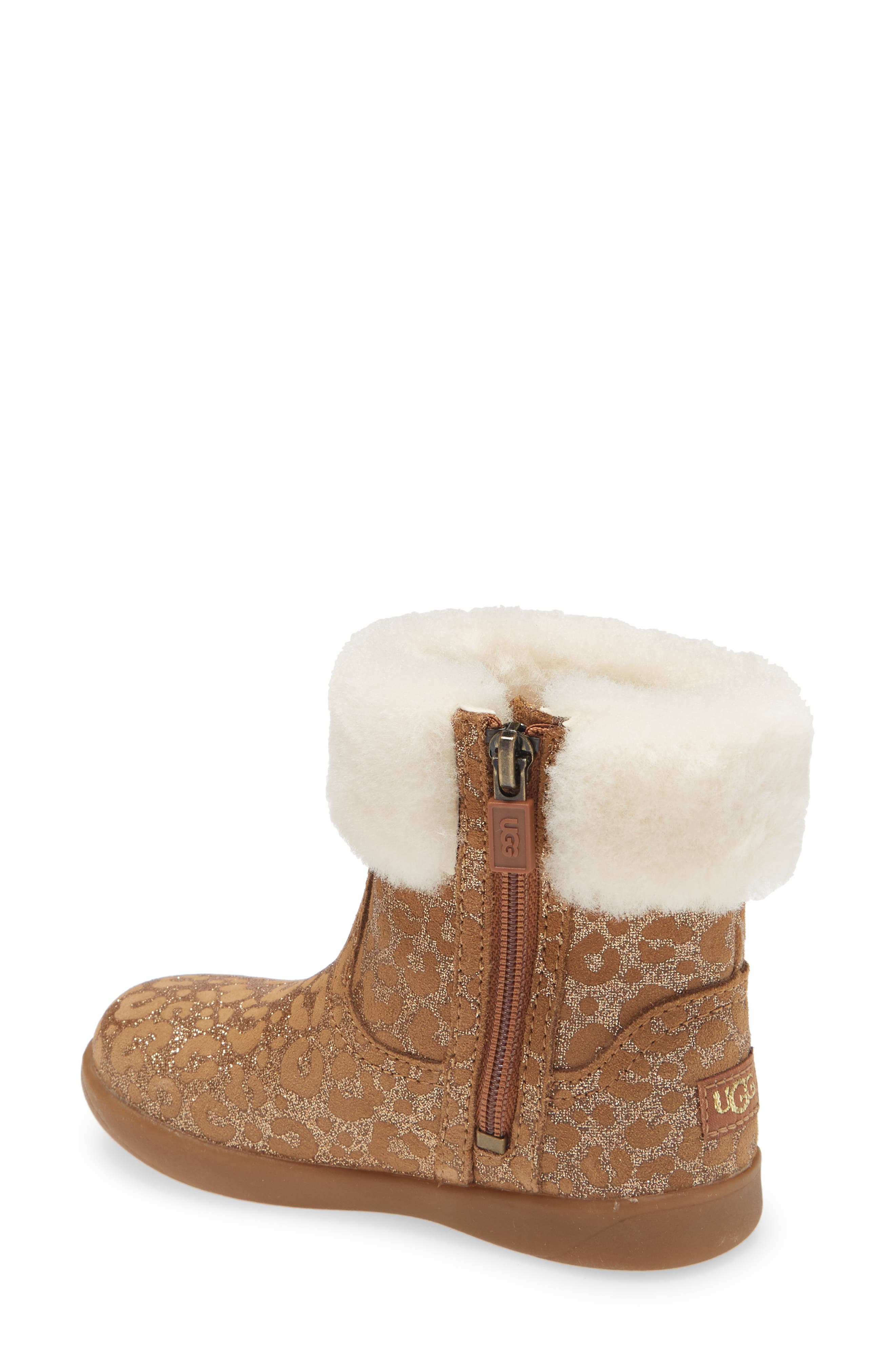 UGG<sup>®</sup> UGG Jorie II Glitter Leopard Genuine Shearling Boot, Alternate, color, 