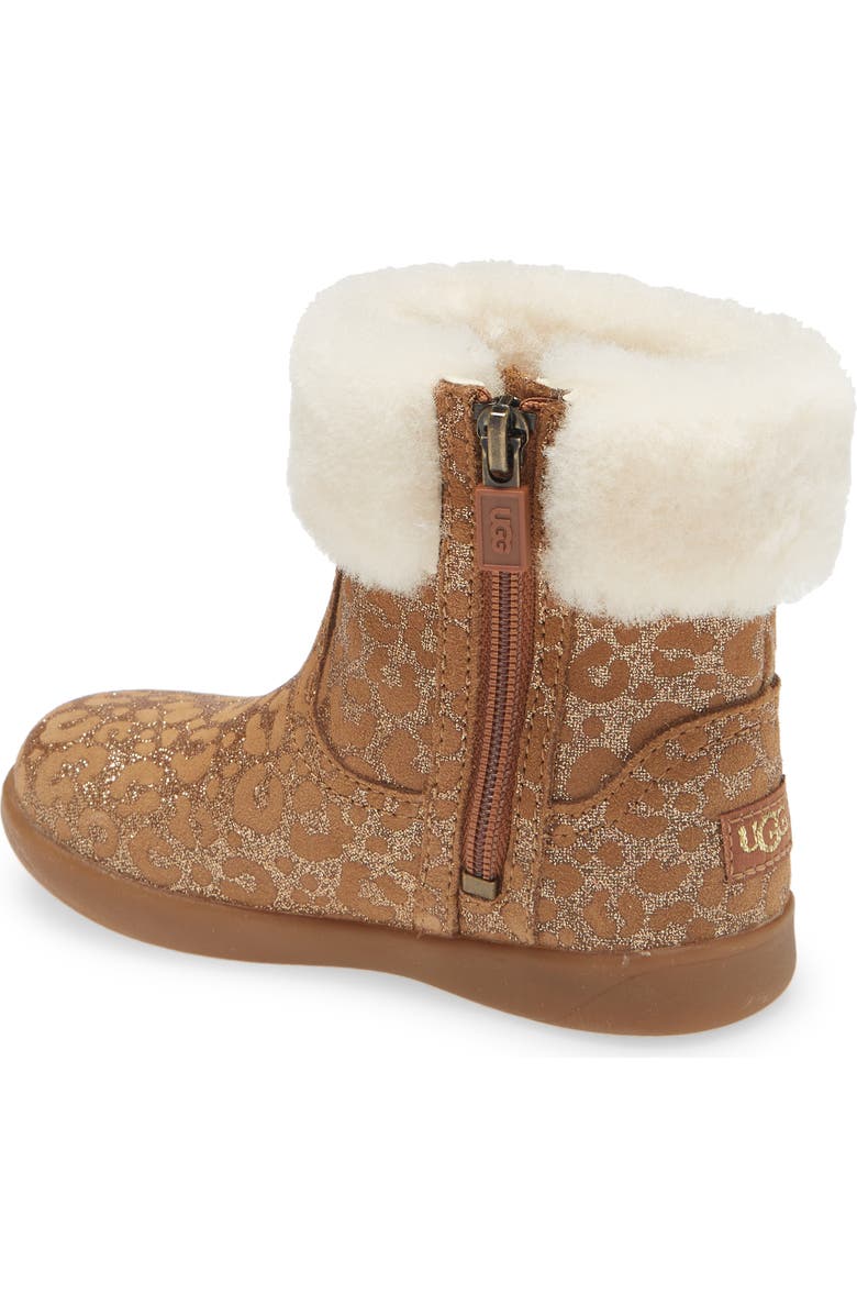UGG<sup>®</sup> UGG Jorie II Glitter Leopard Genuine Shearling Boot, Alternate, color,