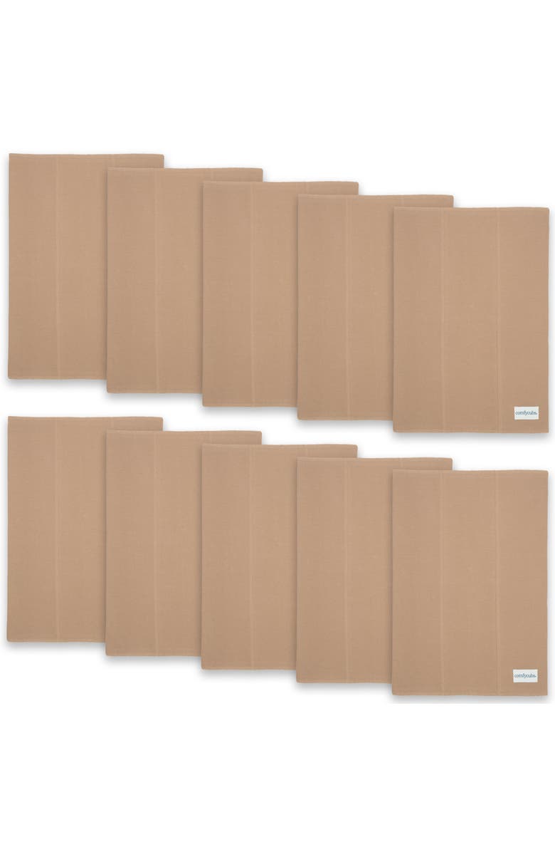 Comfy Cubs Cotton Burp Cloths - Pack of 10, Main, color, Cedar